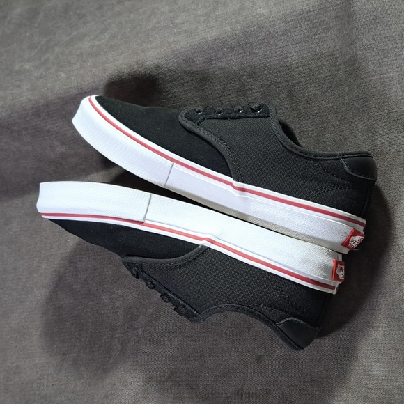 Vans Chima Ferguson Sydney Pro Black Suede Canvas Leather Sneakers VG US J4 W5.5 - Picture 13 of 16